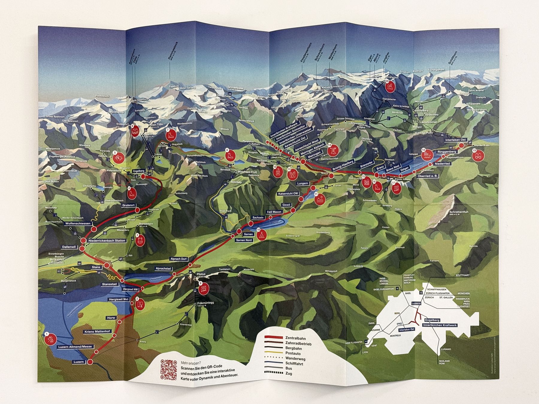 Erlebniskarte der Zentralbahn, Panoramaseite
